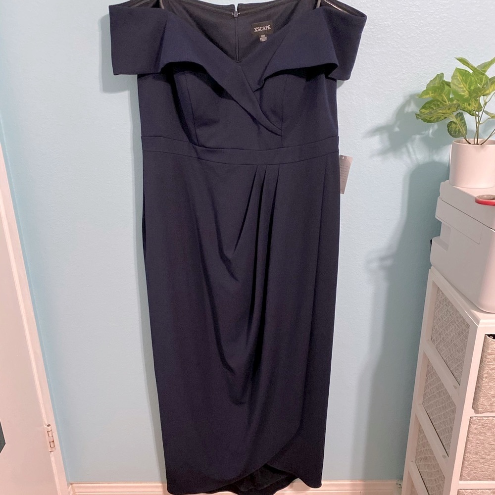 Xscape off The Shoulder Hi Lo Hem Dress sz 16w